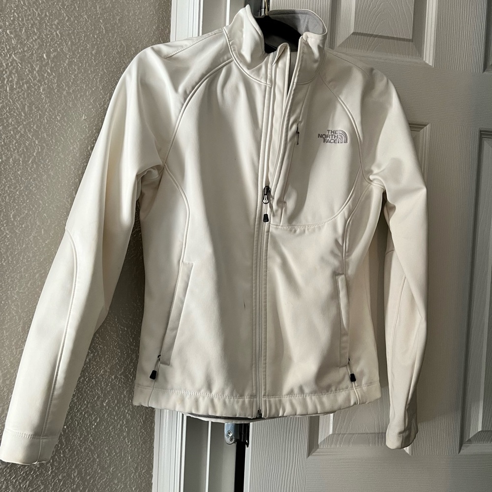 North Face full zip jacket in white